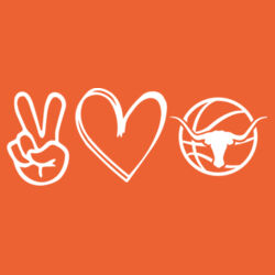 UHS Peace Love Longhorns T-shirt  Design