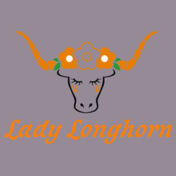 UHS Bella Canvas Lady Longhorn Cropped Hoodie Design