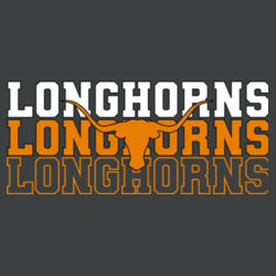 UHS Ladies Longhorns Stacked Hooded Shirt Design