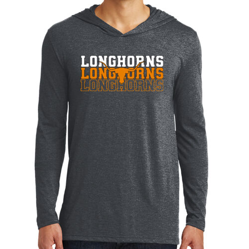 UHS Longhorns Stacked Hooded Shirt Thumbnail
